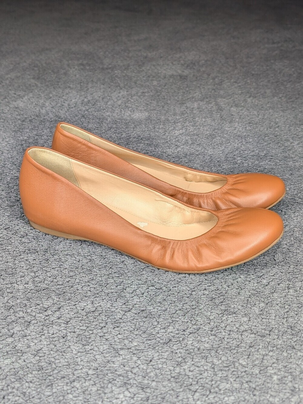 J. Crew Cece Ballet Flat Leather Burnt Sienna Women's 10 - Picture 2 of 12